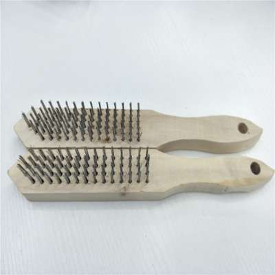 Hand Tools Wooden Handle Industrial Steel Wire Knife Type Brush